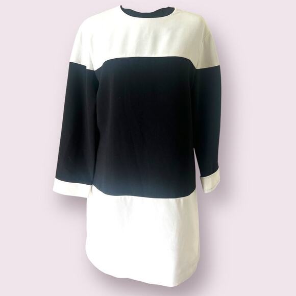 Kate Spade Women's Colorblock Delray Shift Dress Black White Size 6 - Picture 2 of 8